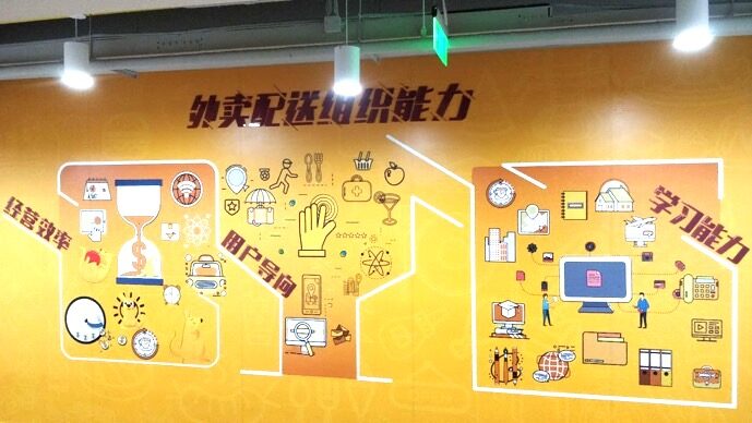 美团企业文化墙项目实拍 · 燃点跳动